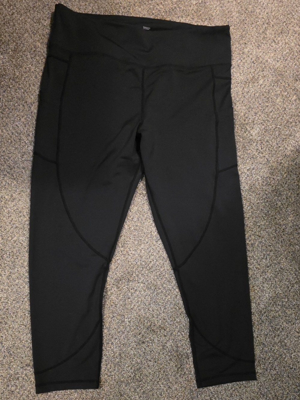 ZYIA Black Athletic Leggings with Branded Waistband